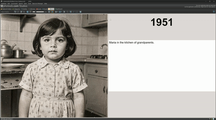 The presentation mode of albums.