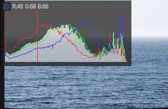 Screen shot of the histogram overlay.