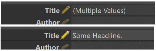 Screen shot of the Metadata Panel with enabled pen.