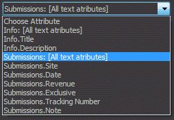 Selecting the Attribute to use with the filter.