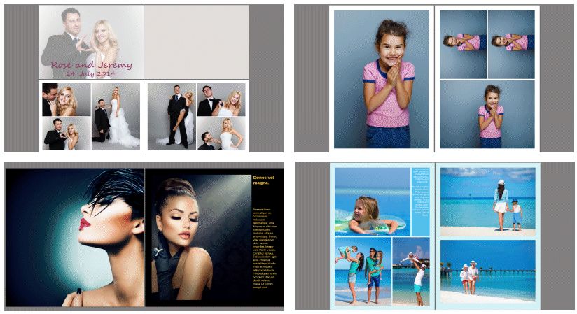 Screen shot of photo books produced with IMatch Design & Print