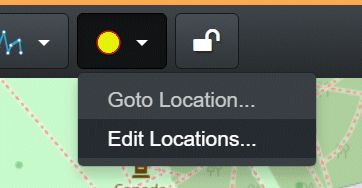 Using the Edit Locations command in the configuration drop-down menu in the IMatch Map Panel.