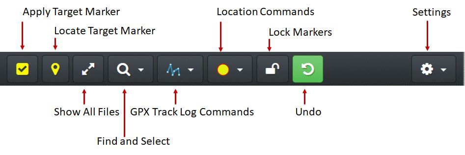 A screen shot of the Map Panel ribbon.