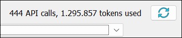 The statistics of requests and tokens used for AutoTagger.