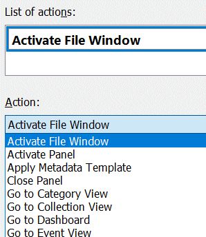 Selecting an action to execute for an Automation Favorite.