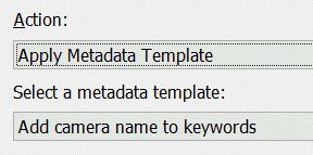 Different options (1) for different actions in an Automation Favorite.