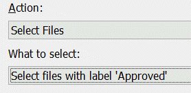 Different options (2) for different actions in an Automation Favorite.