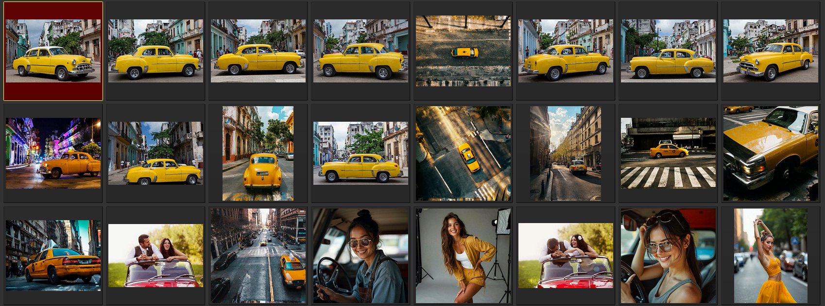 Searching for yellow cars.