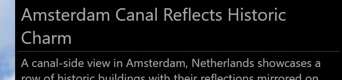 Using a larger font for the headline.