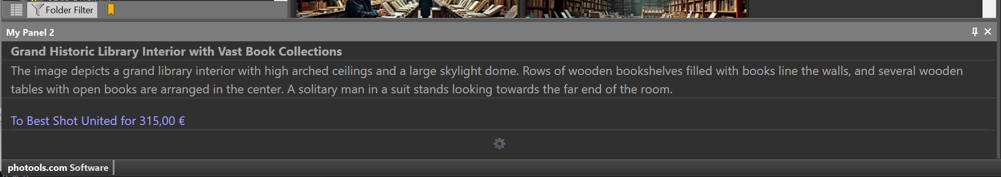A My Panel docked horizontally, showing Attribute data.