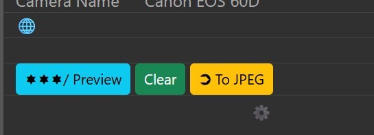 A My Panel with three buttons to execute Favorites.