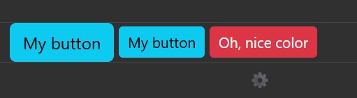 Normal and small buttons in the Overlay.