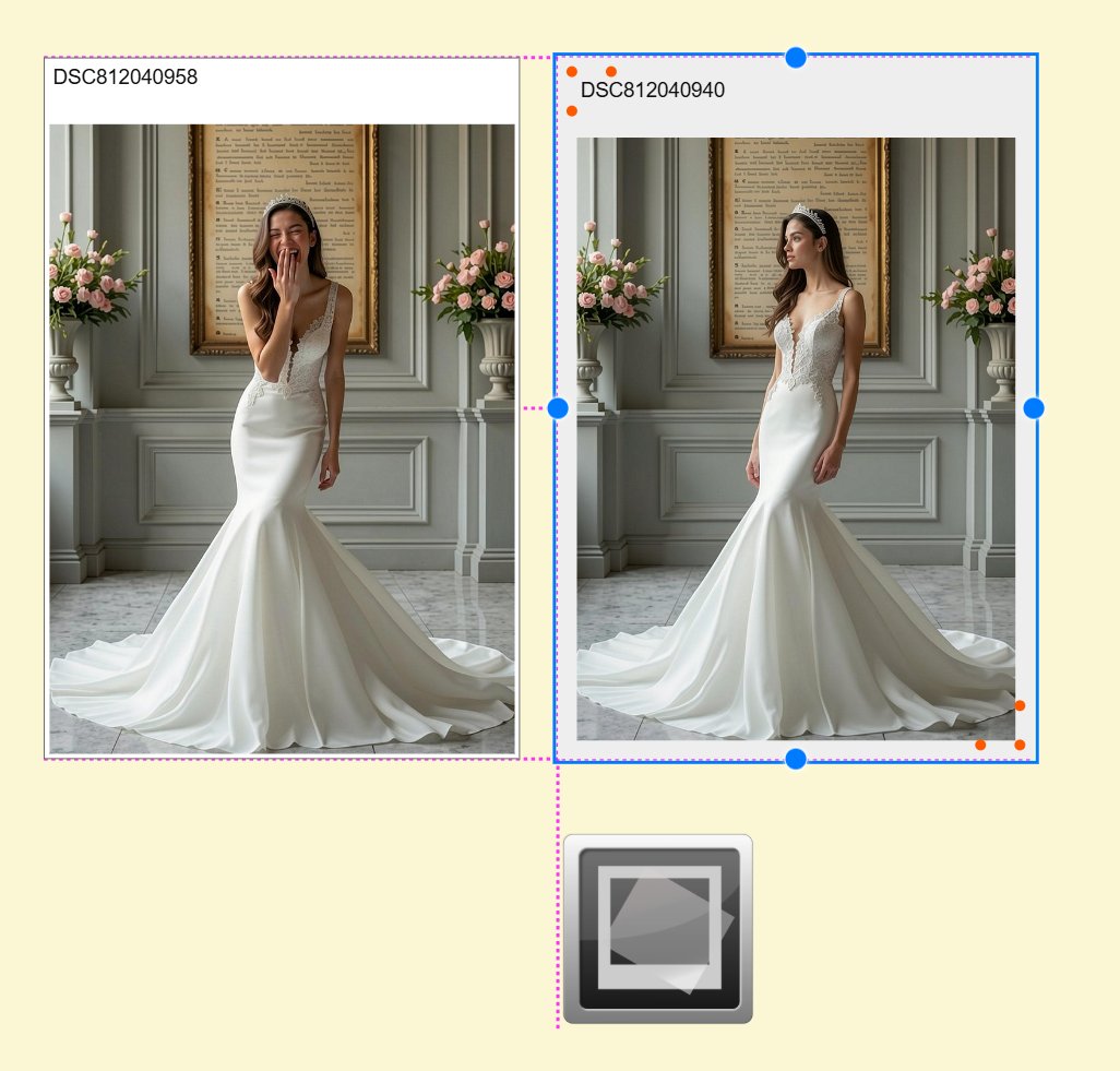 Alignment lines are shown while moving or resizing objects.
