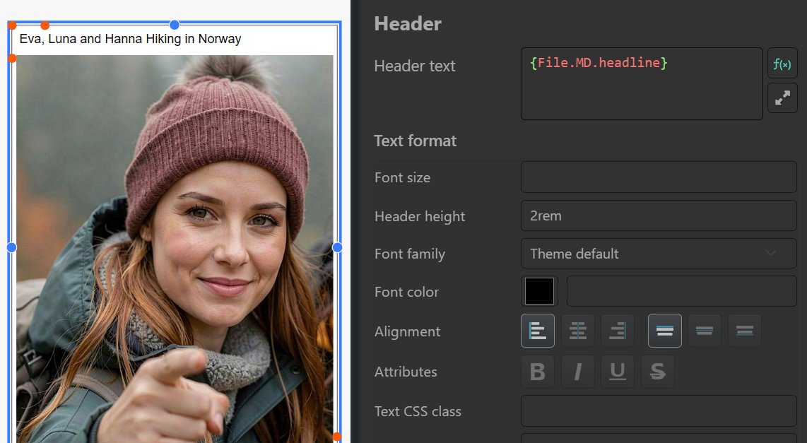 Adding a header to a file object.