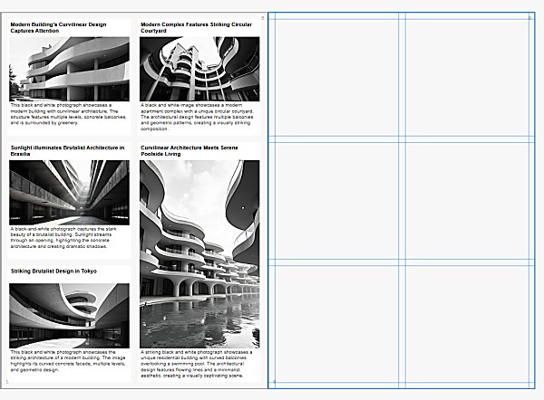 Arranging objects on a page.