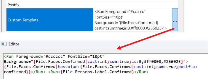Editing variables in the Variable Editor.